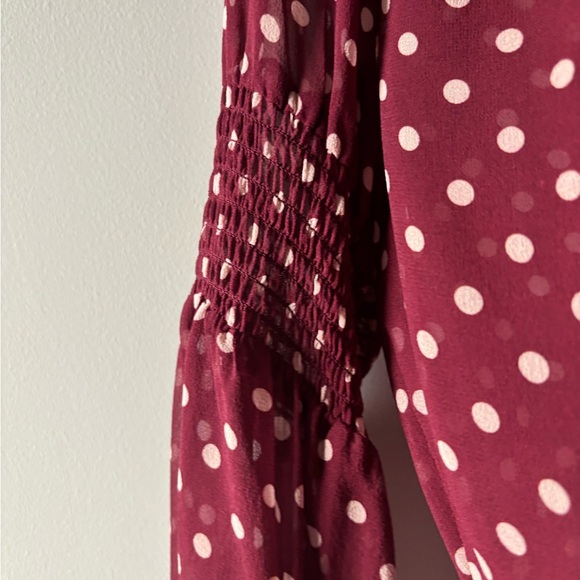 Nicholas - Polka Dot Smocked Sheer Top - 10 - Picture 7 of 12